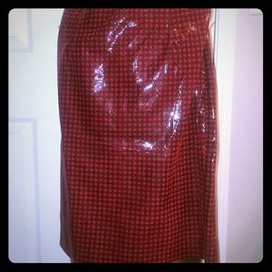 Irka Red/ Black Pencil Skirt